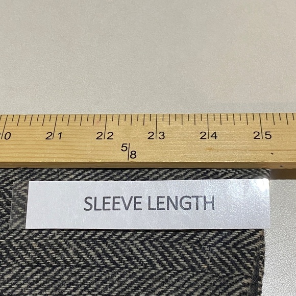 Mens 100% Shetland Wool Blazer Sport Coat Towncraft 42L Gray Herringbone Classic - Picture 10 of 13